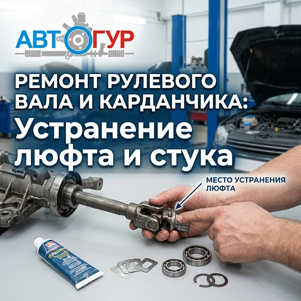 Ремонт рулевого вала и карданчика: устранение люфта и стука